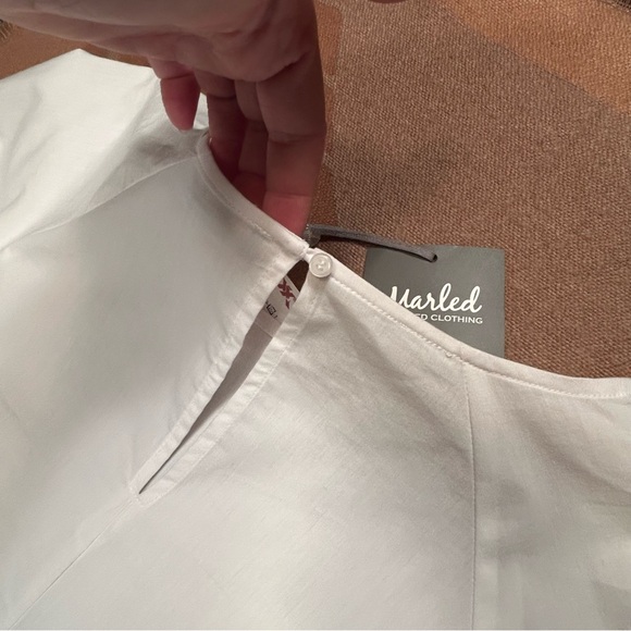 NWT Marled white blouse, M - Picture 4 of 12